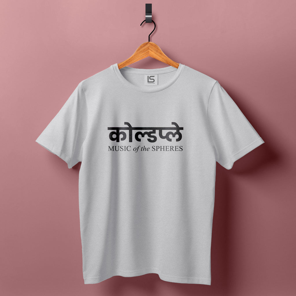 Coldplay White T shirt with Hindi Text (Print on Both Side)