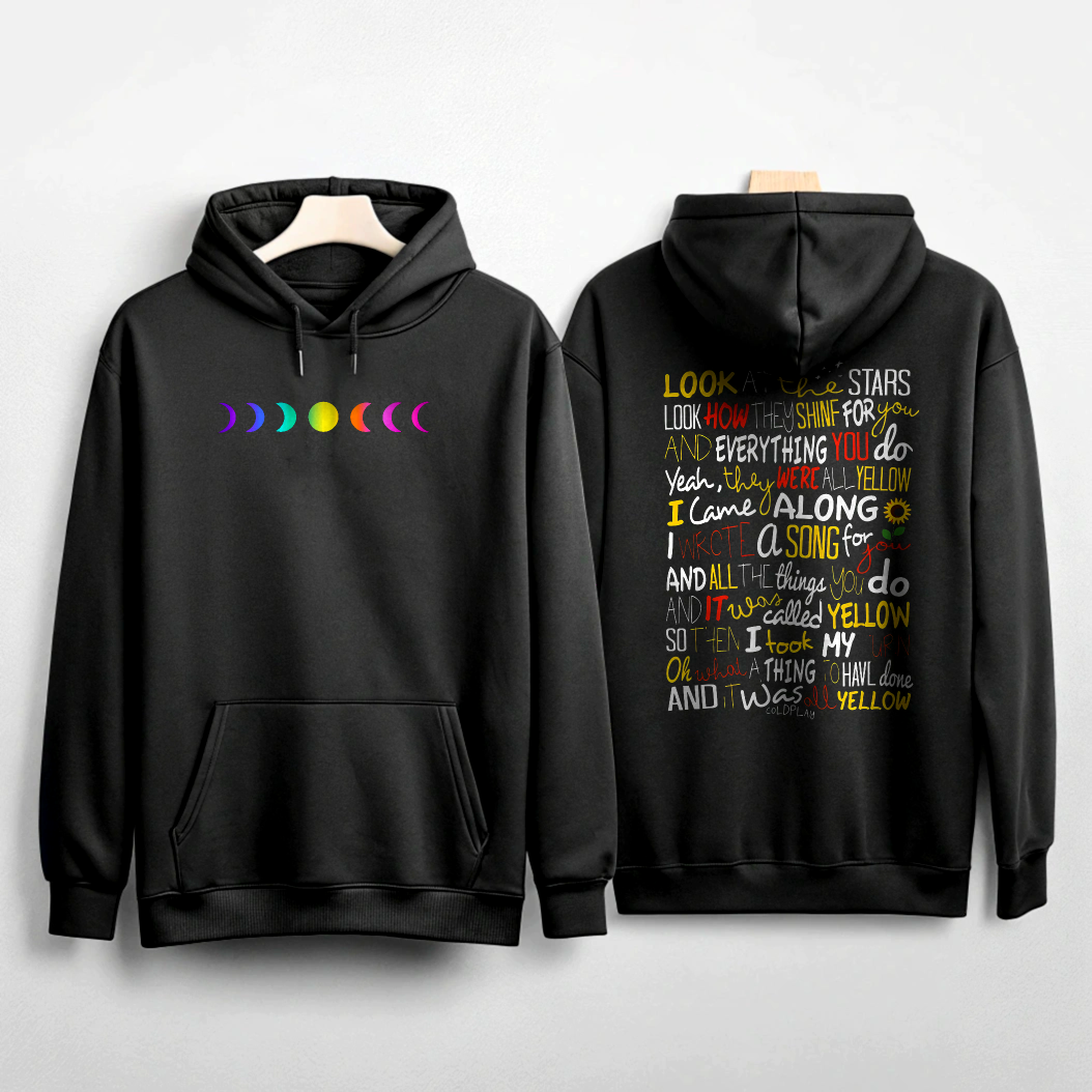 Coldplay Tribute Hoodie in Black