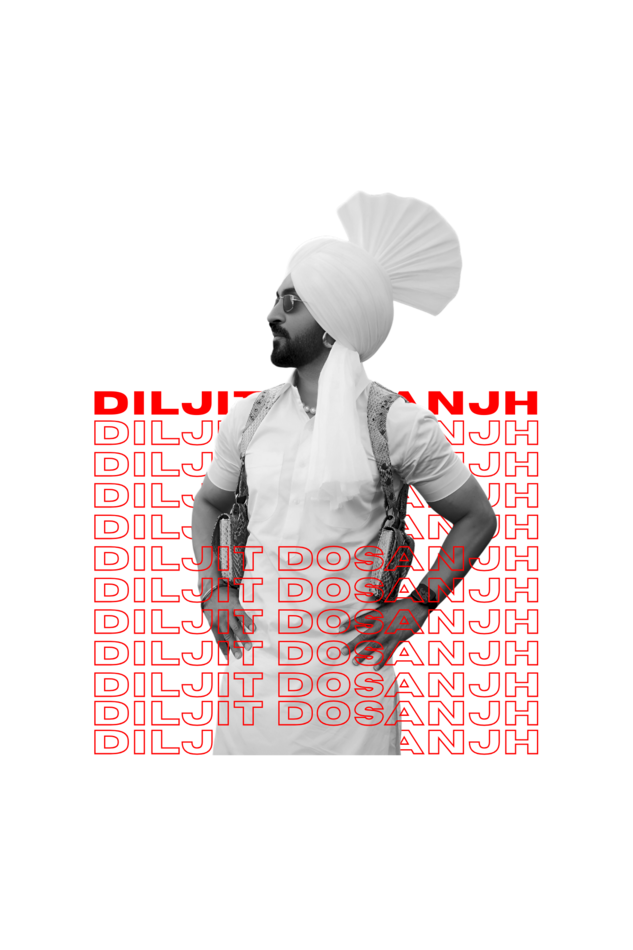 Diljit Dosanjh Red Texted T shirt