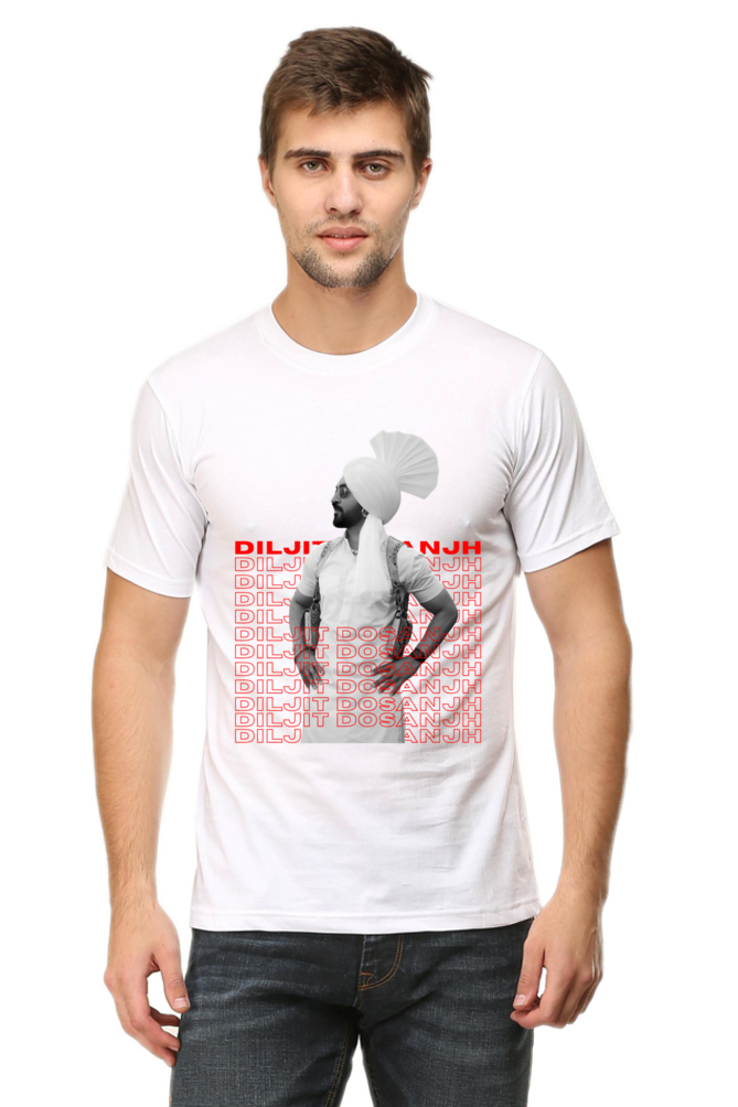 Diljit Dosanjh Red Texted T shirt