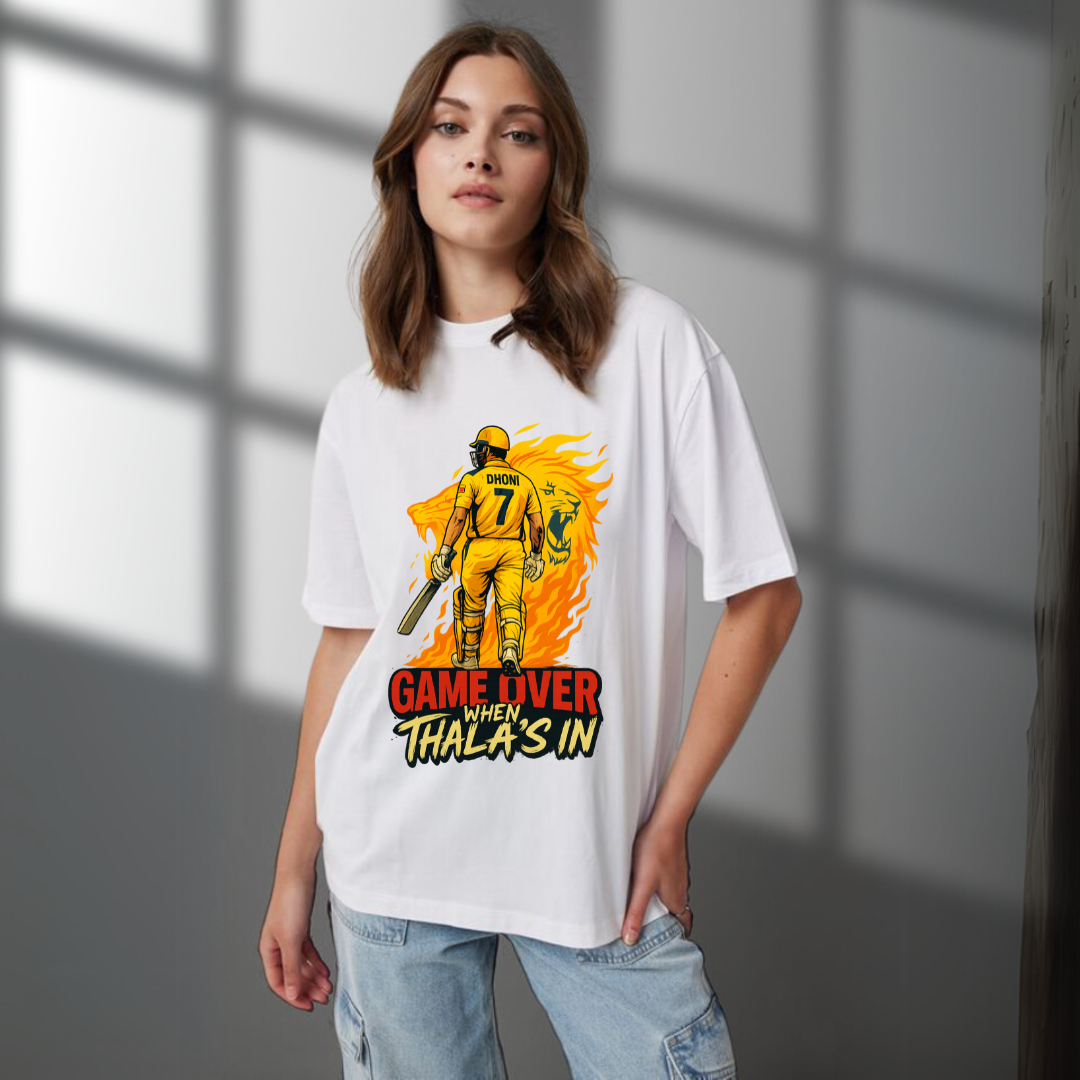 Game Over when Thala in (CSK) Premium unisex T-Shirt