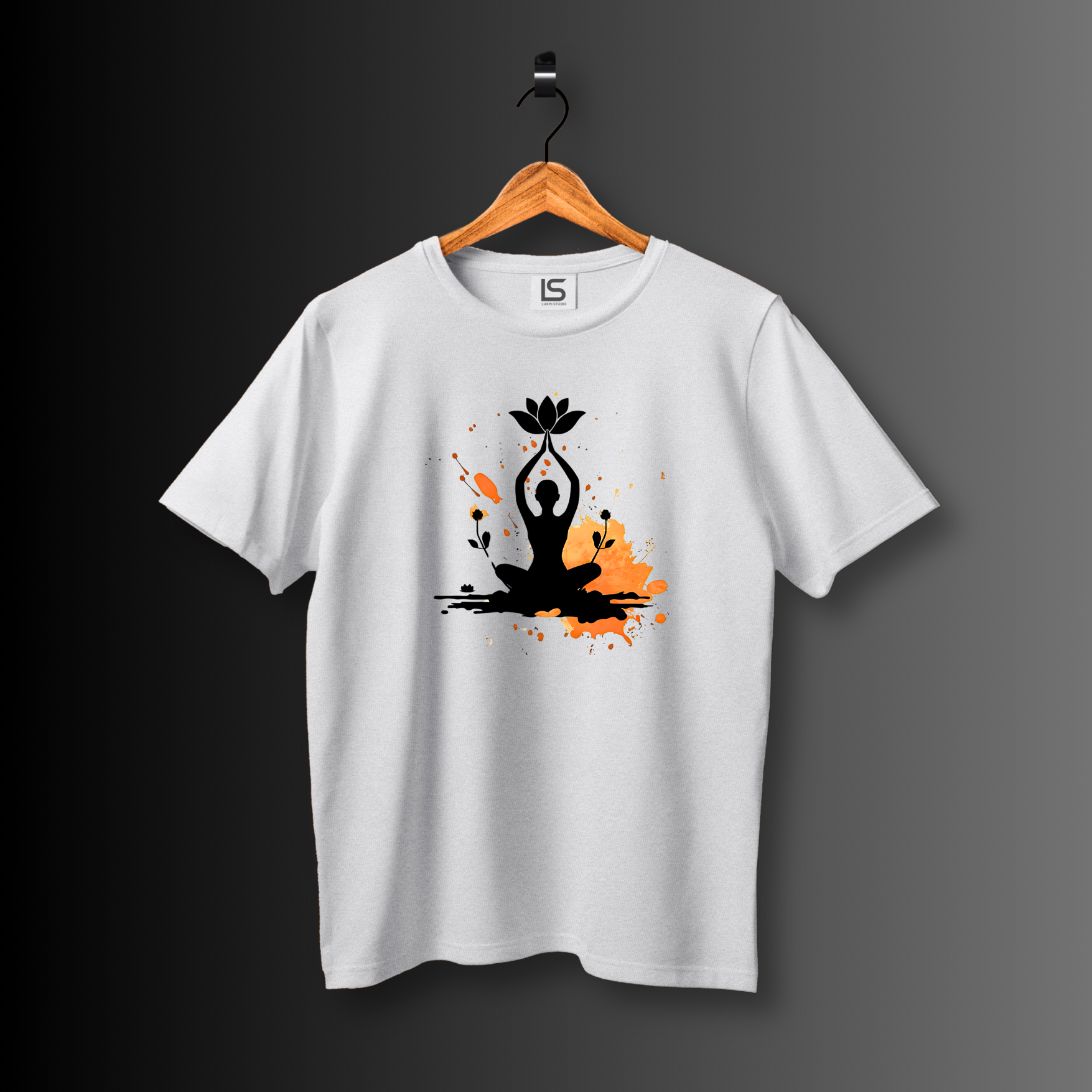 Yoga Lotus Inspired Logo T-Shirt