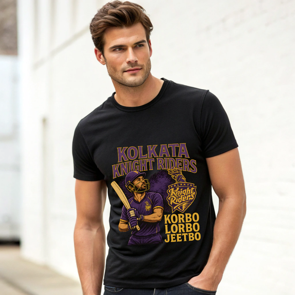 Korbo Lorbo Jeetbo (KKR) Premium unisex T-Shirt