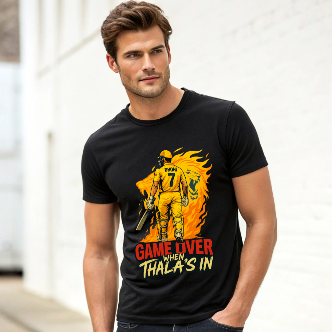 Game Over when Thala in (CSK) Premium unisex T-Shirt