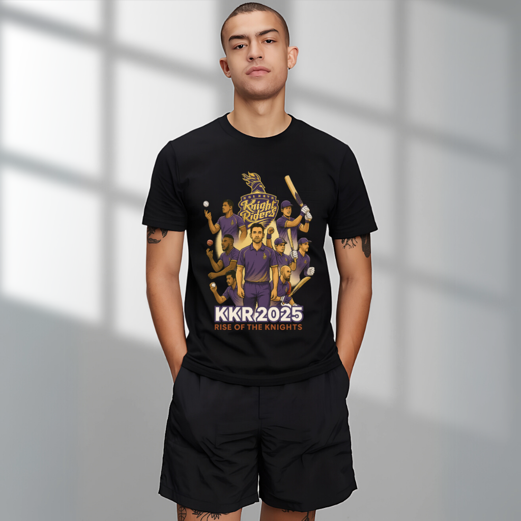 KKR 2025 Printed Premium unisex T-Shirt