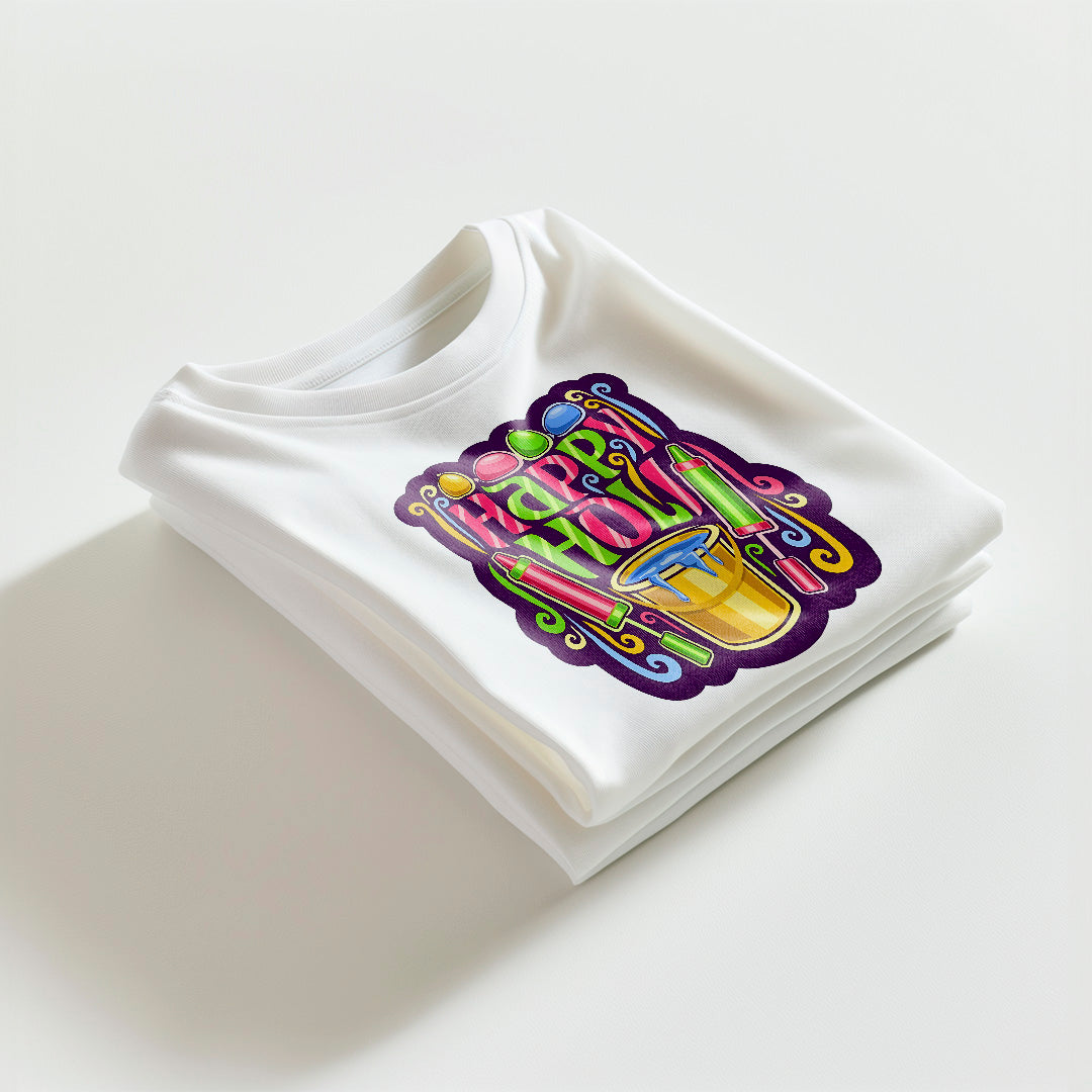 Happy Holi Color  Premium T-Shirt for Holi Festival
