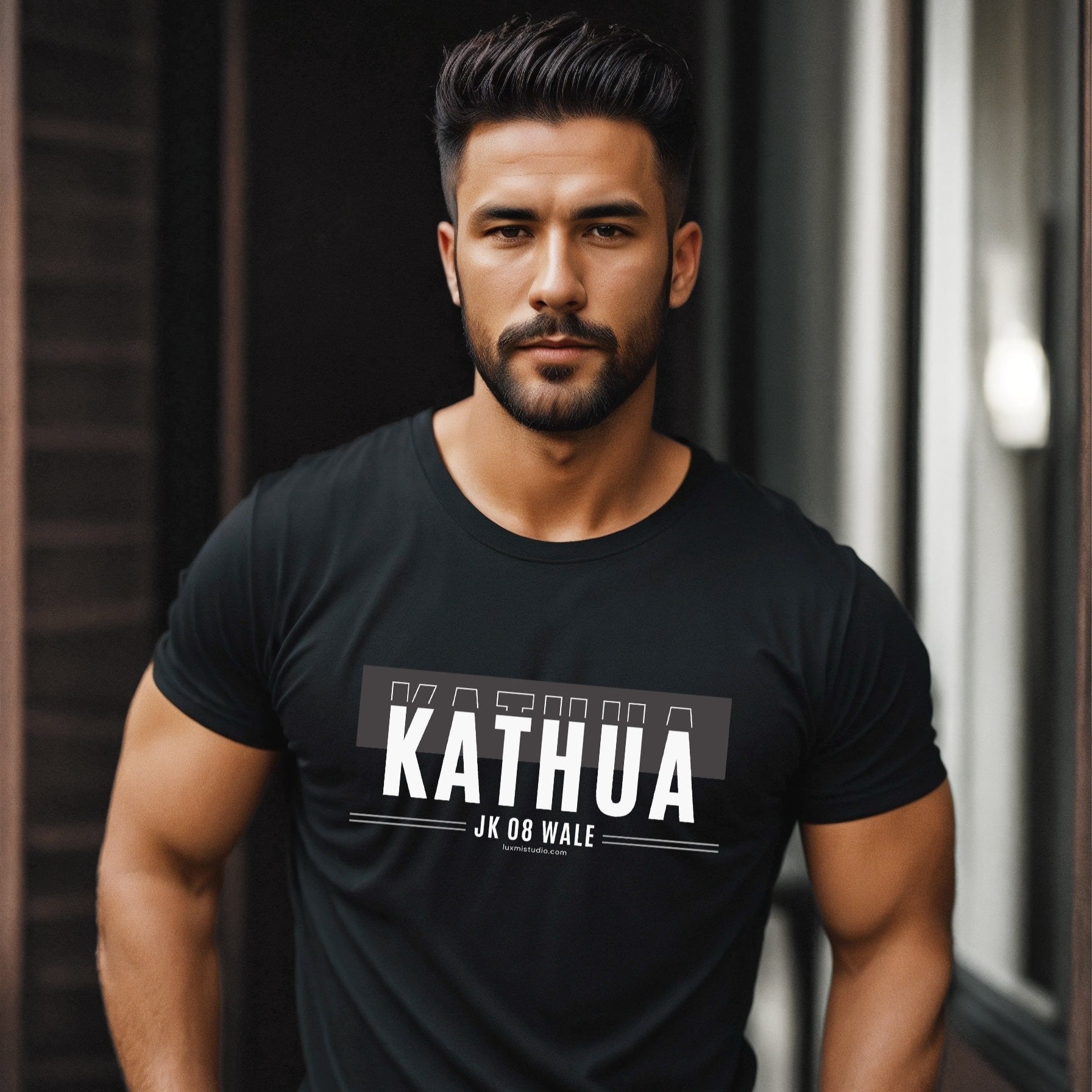 Kathua Wale JK08 Mens T shirt (Black)