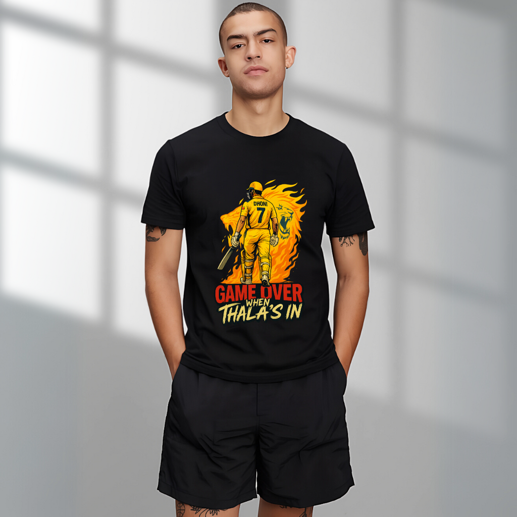 Game Over when Thala in (CSK) Premium unisex T-Shirt
