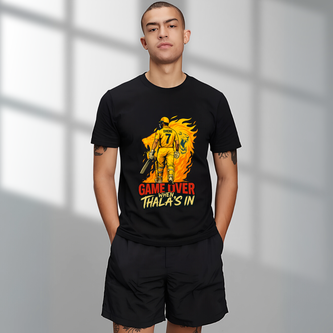 Game Over when Thala in (CSK) Premium unisex T-Shirt