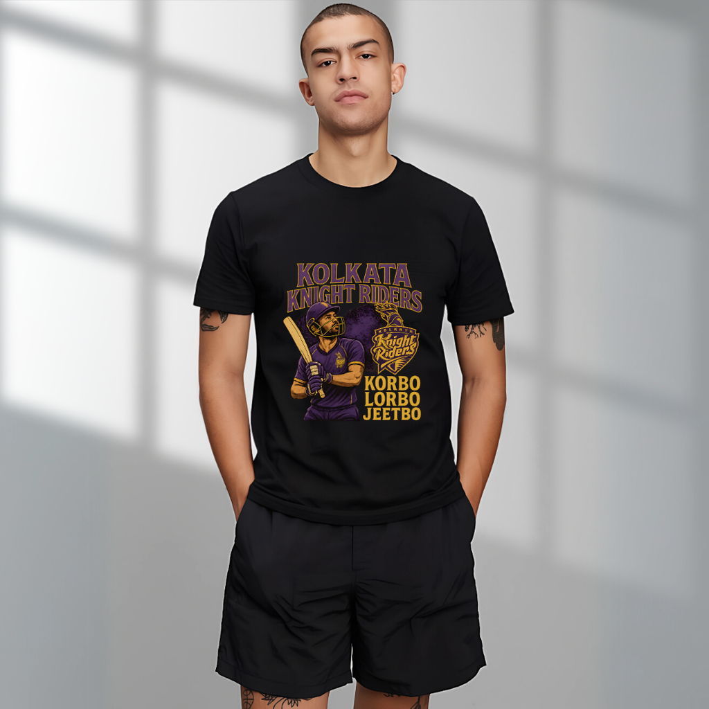 Korbo Lorbo Jeetbo (KKR) Premium unisex T-Shirt
