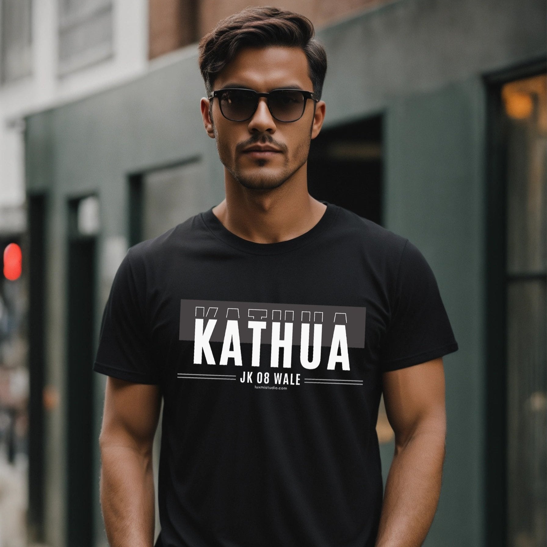 Kathua Wale JK08 Mens T shirt (Black)