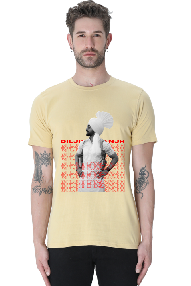 Diljit Dosanjh Red Texted T shirt
