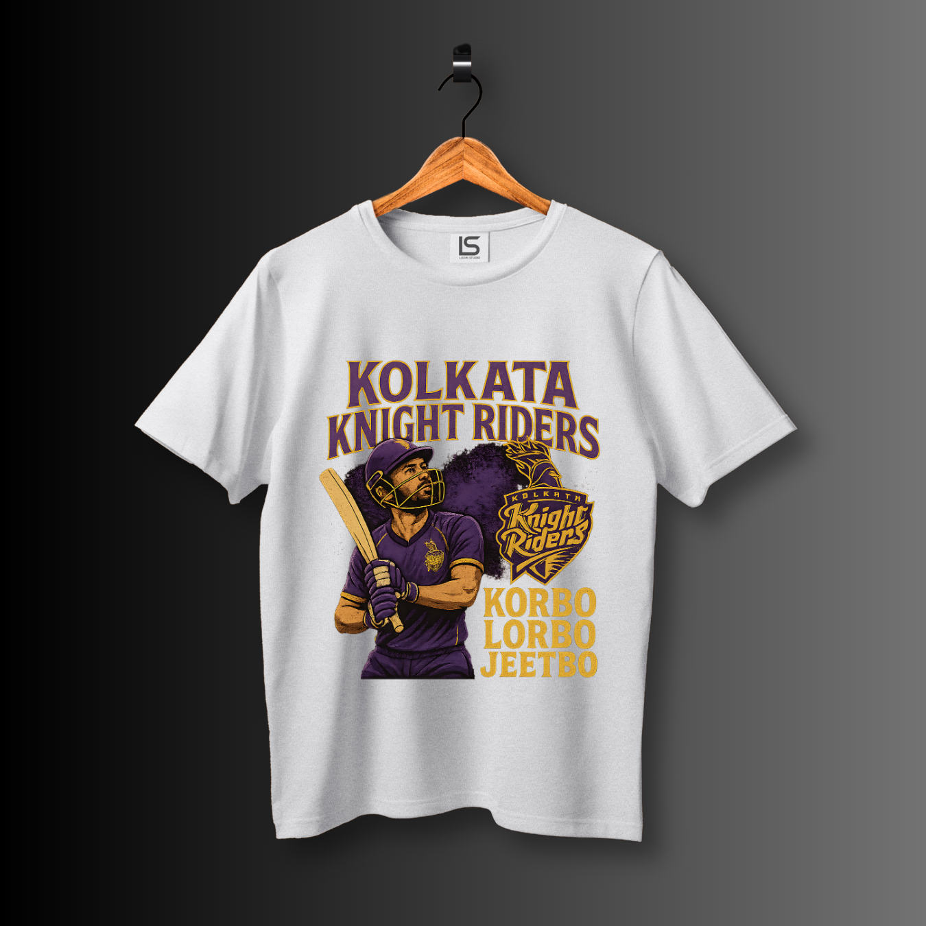 Korbo Lorbo Jeetbo (KKR) Premium unisex T-Shirt