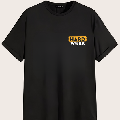 Hard Work T shirt (Black & Petrol Blue)