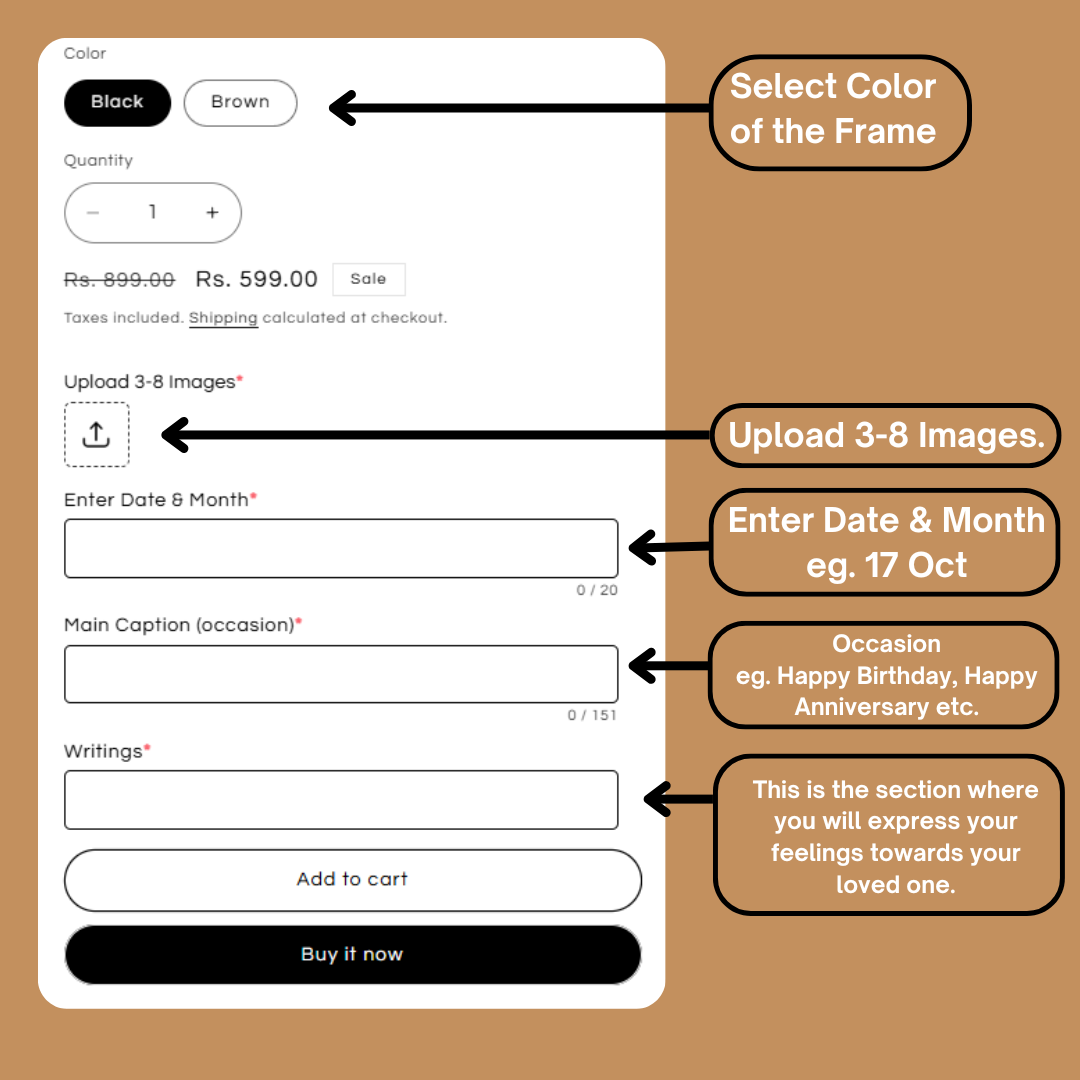 8 Photos Frame in A4 Size (8*12)
