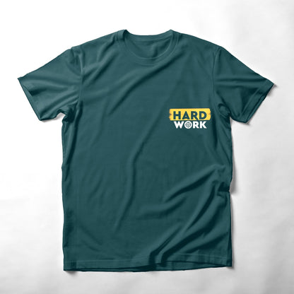 Hard Work T shirt (Black & Petrol Blue)