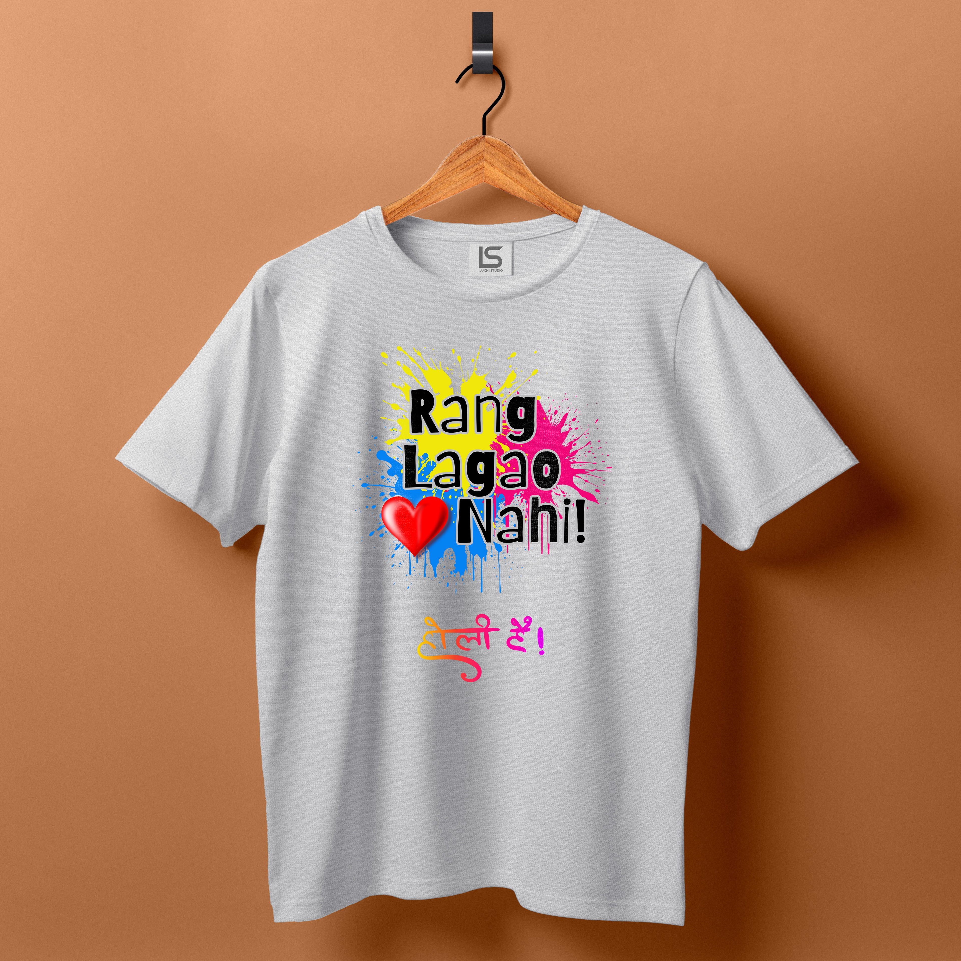 Rang Lagao Dil Nahi Premium T-Shirt for Holi Festival