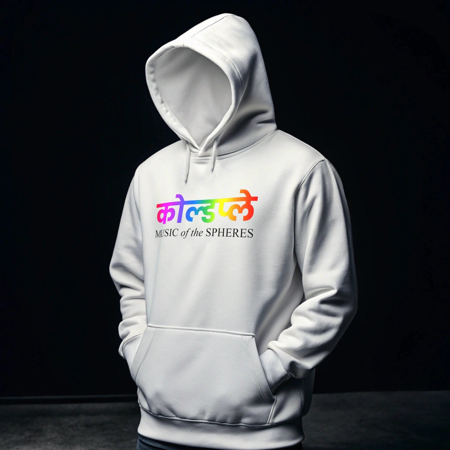 Coldplay Hindi Version White unisex hoodie