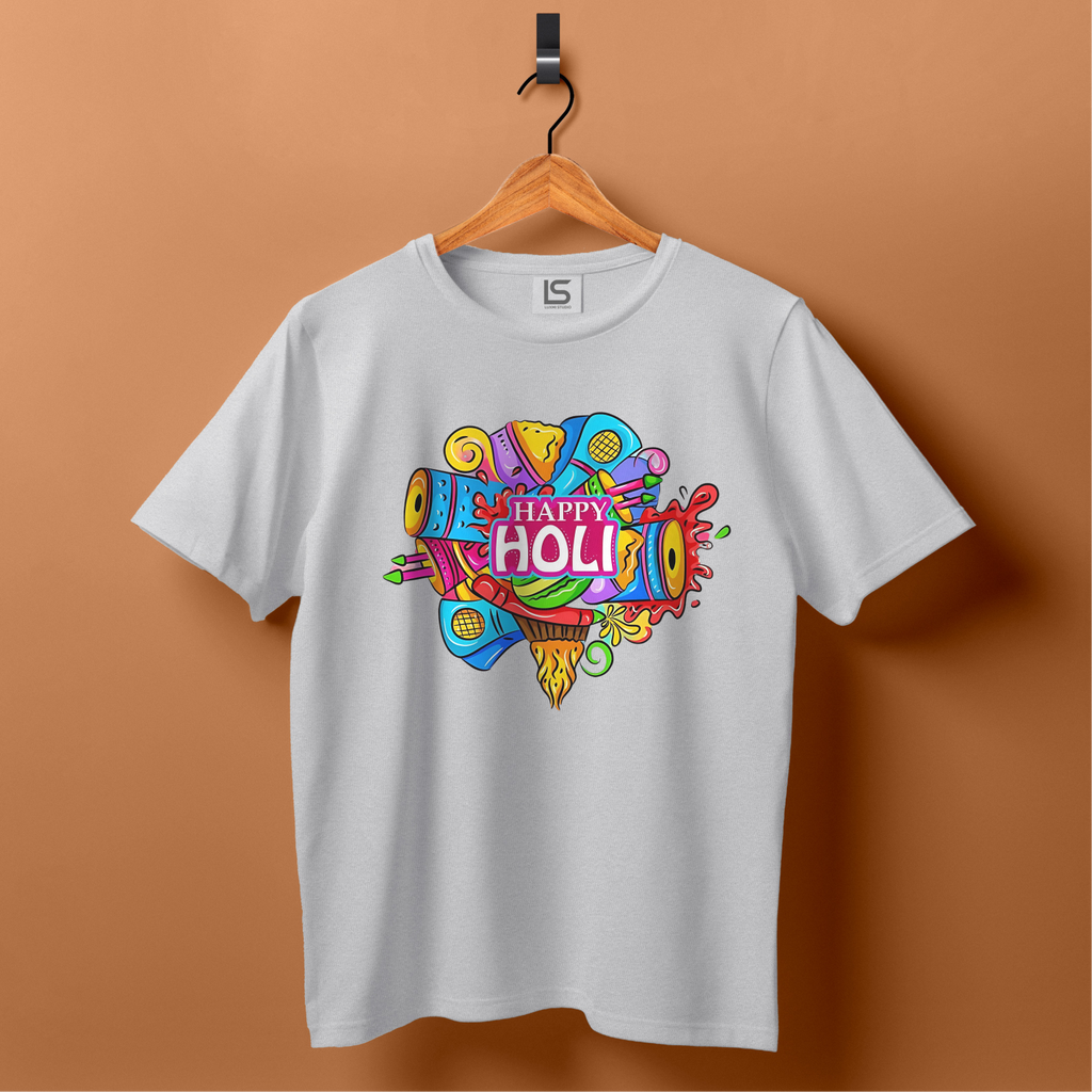 Happy Holi Premium White T-Shirt