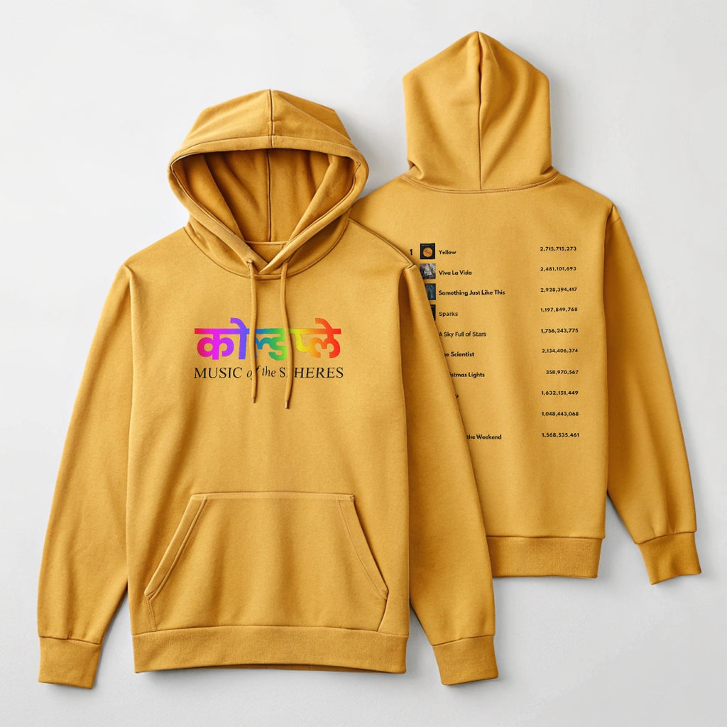 Coldplay Hindi Version White unisex hoodie
