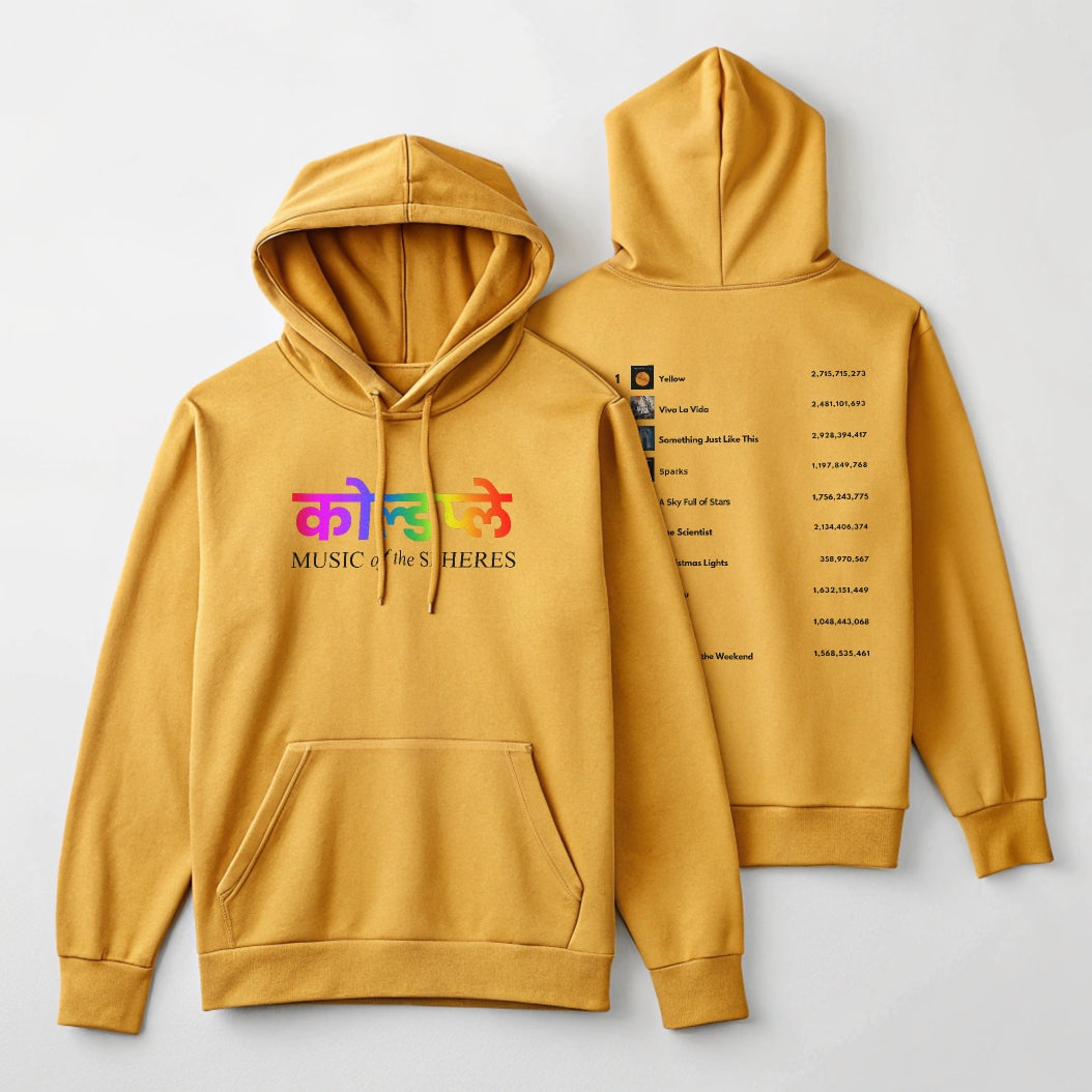 Coldplay Hindi Version White unisex hoodie