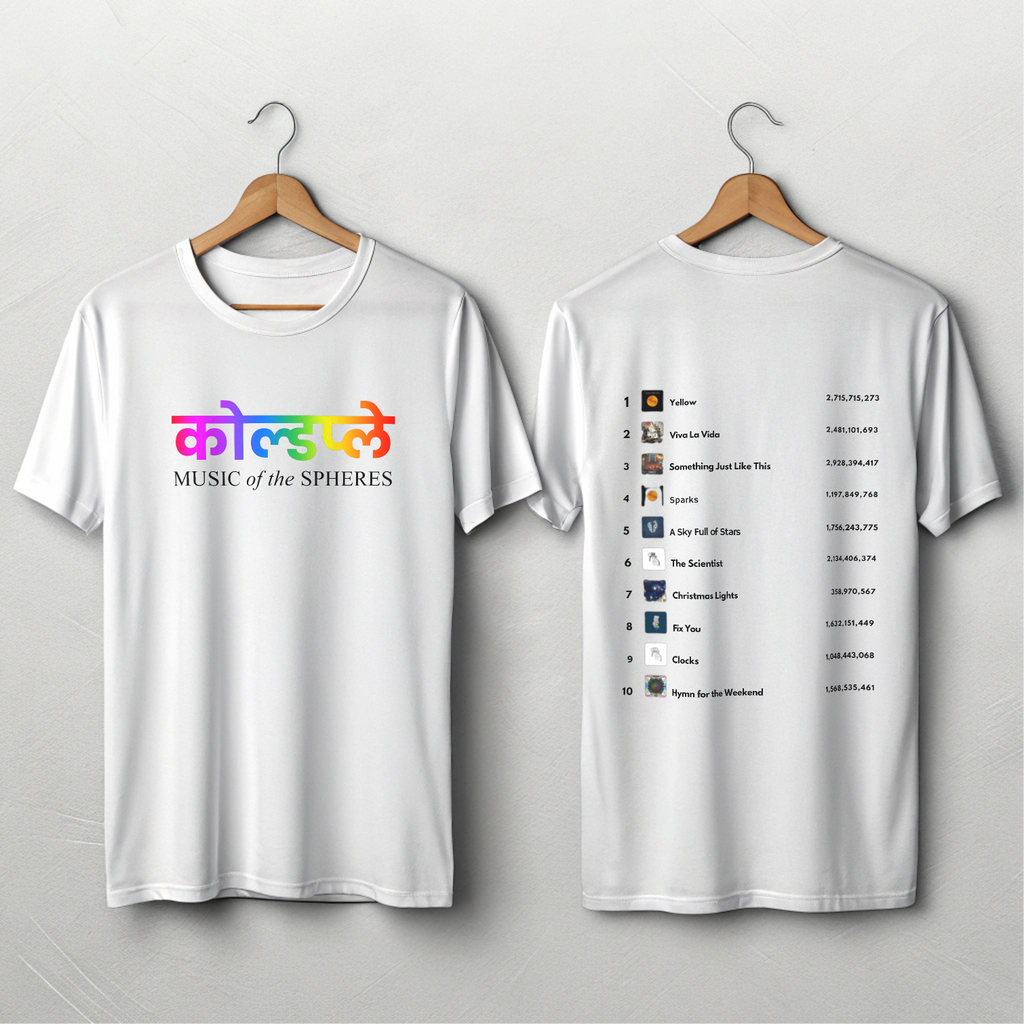 Coldplay Hindi Version White T-Shirt